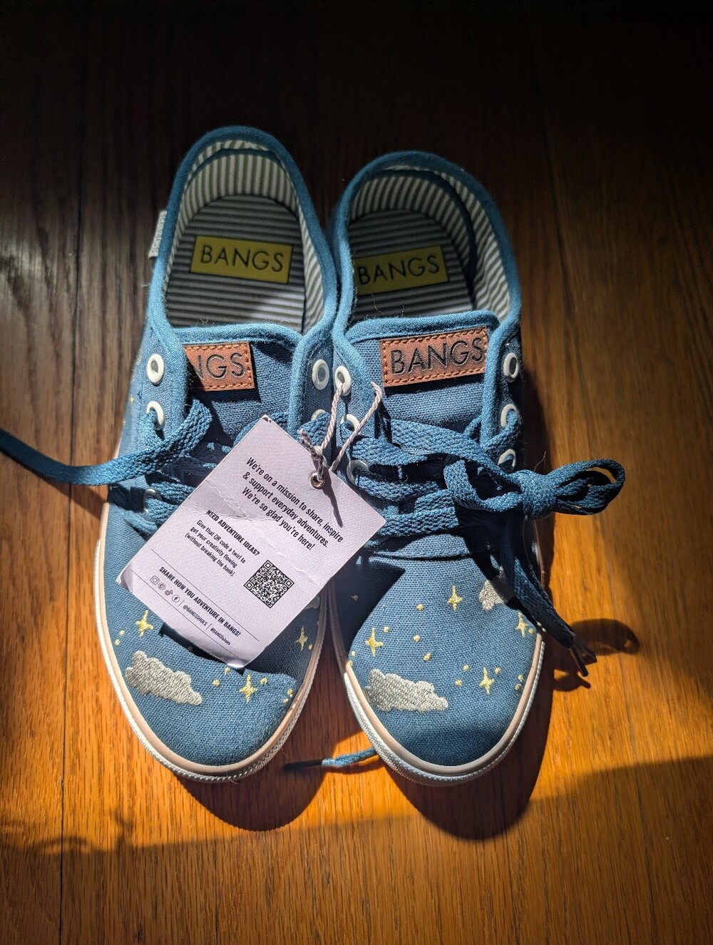 BANGS Shoes - Celestial Embroidered Blue Canvas Sneakers (Brand New!) US6